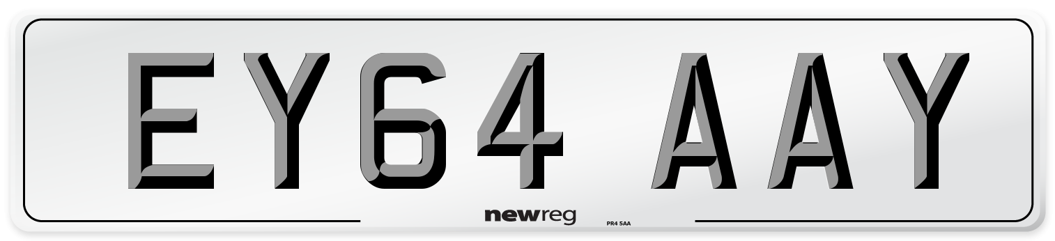 EY64 AAY Number Plate from New Reg